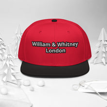 Load image into Gallery viewer, William & Whitney London Red Snapback Hat