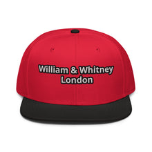 Load image into Gallery viewer, William & Whitney London Red Snapback Hat