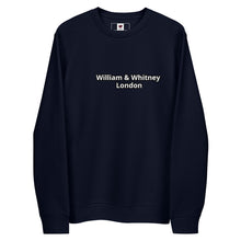 Load image into Gallery viewer, William & Whitney London navy blue Unisex eco sweatshirt