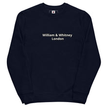 Load image into Gallery viewer, William & Whitney London navy blue Unisex eco sweatshirt