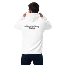 Load image into Gallery viewer, William & Whitney London white Unisex eco raglan hoodie