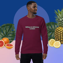 Load image into Gallery viewer, William & Whitney London Unisex organic raglan sweatshirt