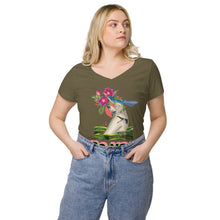 Load image into Gallery viewer, Women’s fitted v-neck t-shirt