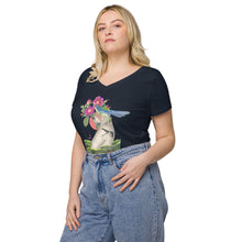 Load image into Gallery viewer, Women’s fitted v-neck t-shirt