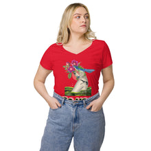 Load image into Gallery viewer, Women’s fitted v-neck t-shirt