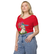 Load image into Gallery viewer, Women’s fitted v-neck t-shirt