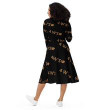 Load image into Gallery viewer, William &amp; Whitney London All-over print long sleeve midi dress
