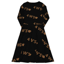 Load image into Gallery viewer, William &amp; Whitney London All-over print long sleeve midi dress
