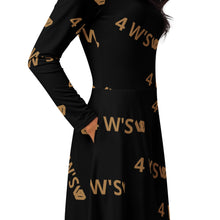 Load image into Gallery viewer, William &amp; Whitney London All-over print long sleeve midi dress
