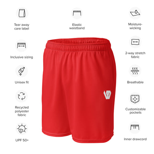 William & Whitney London Unisex mesh shorts