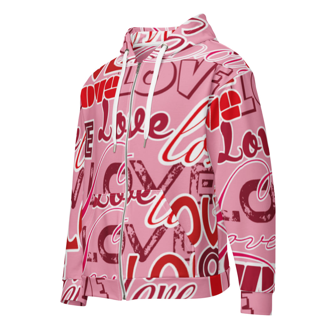 William & Whitney London All-over Unisex zip hoodie