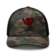 Load image into Gallery viewer, William &amp; Whitney London Camouflage trucker hat
