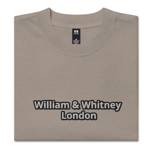 William & Whitney London Unisex Oversized faded t-shirt