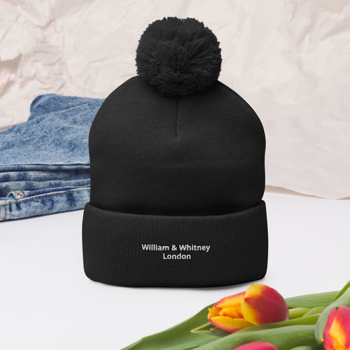 William & Whitney London Pom-Pom Beanie