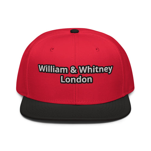 William & Whitney London Red Snapback Hat