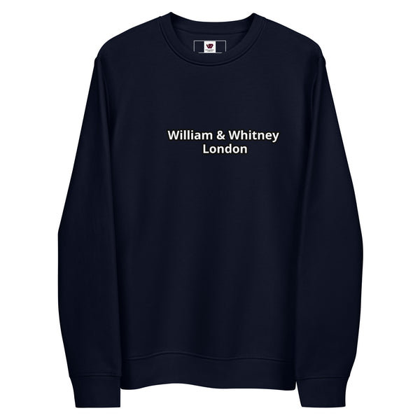 William & Whitney London navy blue Unisex eco sweatshirt