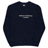 William & Whitney London navy blue Unisex eco sweatshirt