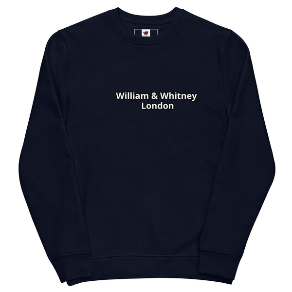 William & Whitney London navy blue Unisex eco sweatshirt