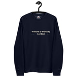 William & Whitney London navy blue Unisex eco sweatshirt