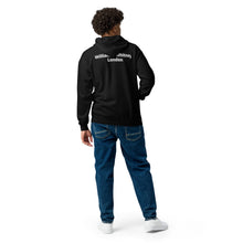 Load image into Gallery viewer, William &amp; Whitney London black Unisex heavy blend zip hoodie
