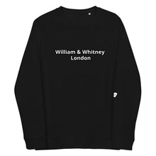 Load image into Gallery viewer, William &amp; Whitney London Unisex organic raglan sweatshirt
