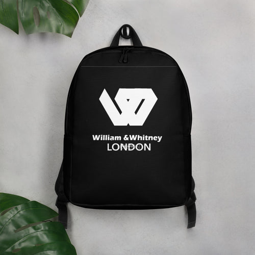 William & Whitney London black Minimalist Backpack