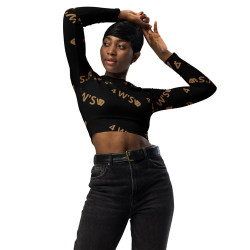 William & Whitney London Recycled long-sleeve crop top