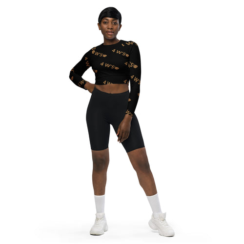 William & Whitney London Recycled long-sleeve crop top