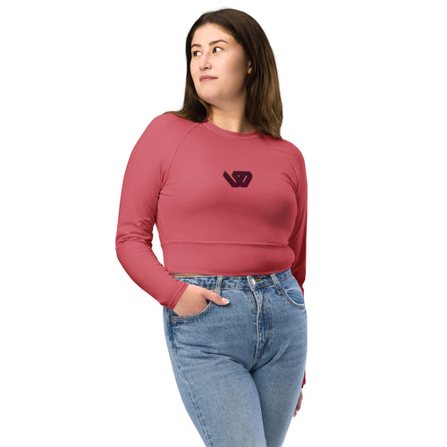 William & Whitney London Recycled long-sleeve crop top