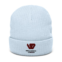 Load image into Gallery viewer, William &amp; Whitney London Ribbed knit beanie
