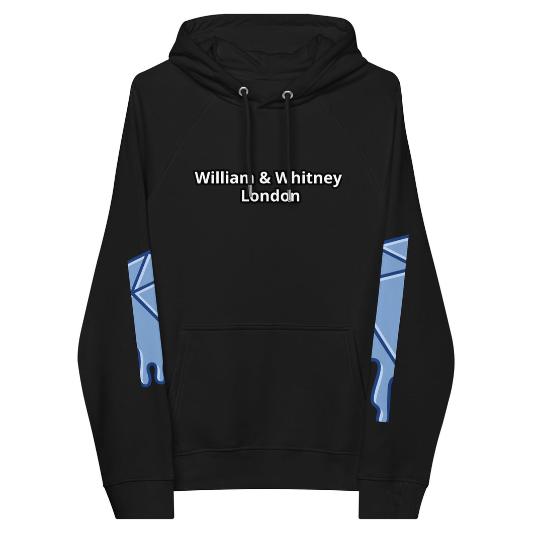 William & Whitney London Unisex eco raglan hoodie