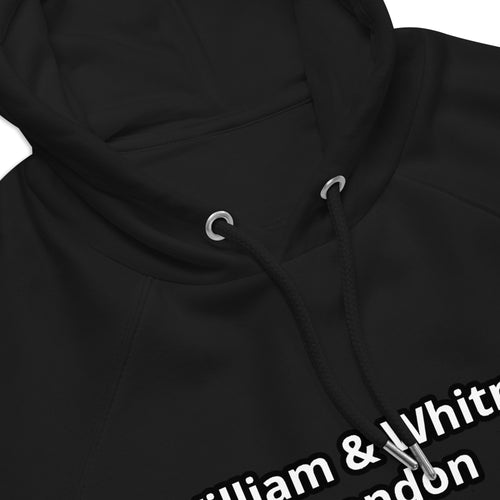 William & Whitney London Unisex eco raglan hoodie