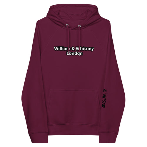 William & Whitney London Unisex eco raglan hoodie