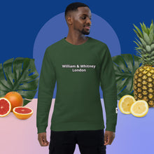 Load image into Gallery viewer, William &amp; Whitney London Unisex organic raglan sweatshirt
