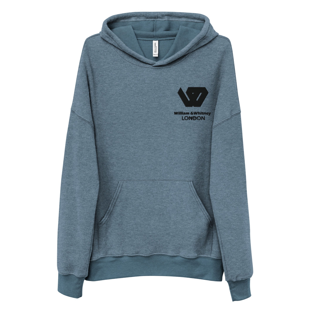 William & Whitney London Unisex sueded fleece hoodie