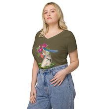 Load image into Gallery viewer, Women’s fitted v-neck t-shirt
