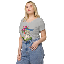 Load image into Gallery viewer, Women’s fitted v-neck t-shirt
