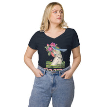 Load image into Gallery viewer, Women’s fitted v-neck t-shirt
