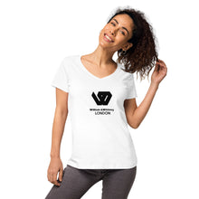 Load image into Gallery viewer, Women’s fitted v-neck t-shirt
