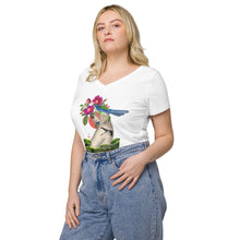 Load image into Gallery viewer, Women’s fitted v-neck t-shirt
